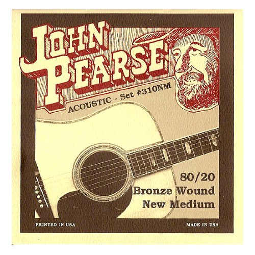 John Pearse 310NM Bronze Acoustic Guitar Strings  Medium
