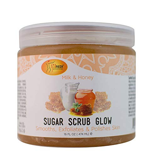 Spa Redi Sugar Scrub Glow  Milk   Honey  16 oz