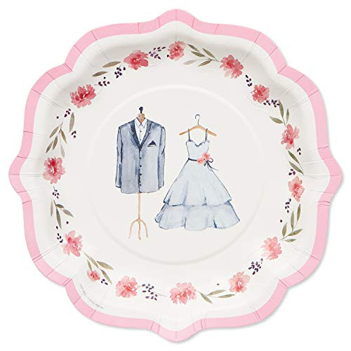 Papyrus Happily Ever After Paper Dessert Plates  24 Count