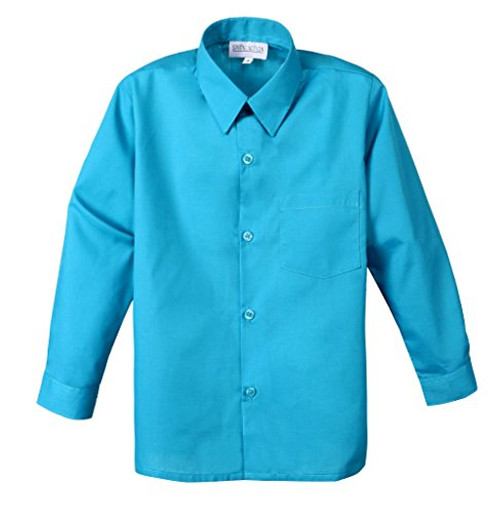 Spring Notion Baby Boys  Long Sleeve Dress Shirt 18M Turquoise