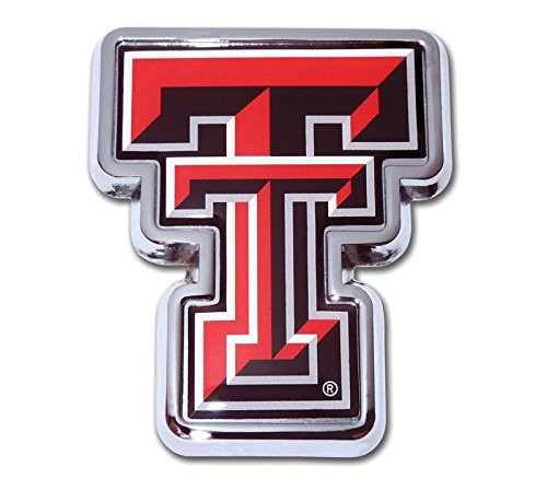 Texas Tech University Red Raiders Metal Auto Emblem   Many Available  Logo Domed with Colors