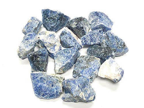 Zentron Crystal Collection  Natural Rough Sodalite Stones with Velvet Bag   Large 1  Pieces  1 Pound
