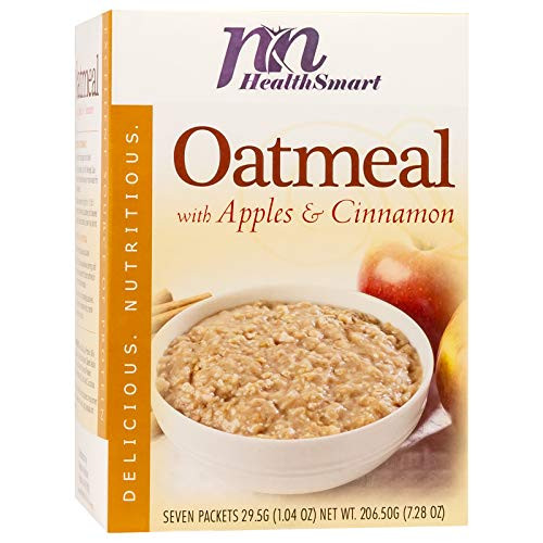 HealthSmart High Protein Apples and Cinnamon Oatmeal  15g Protein  Low Calorie  Low Carb  Low Fat  Instant Diet Oatmeal Mix  KETO Friendly  Ideal Protein Compatible  7 Count Box