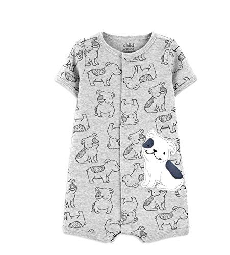Child of Mine by Carter s Baby Boy Dog One Piece  0 3 Months Gray