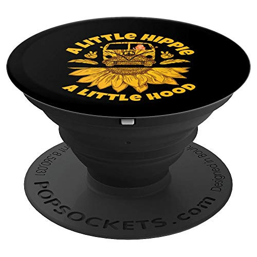 Hippies Sunflower Peace Vintage Retro Costume Hippy Gift PopSockets Grip and Stand for Phones and Tablets