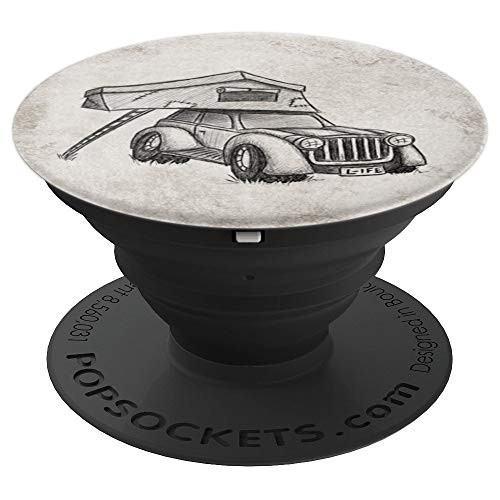 Rooftop Tent Camping Offroad Truck Camper PopSockets Grip and Stand for Phones and Tablets