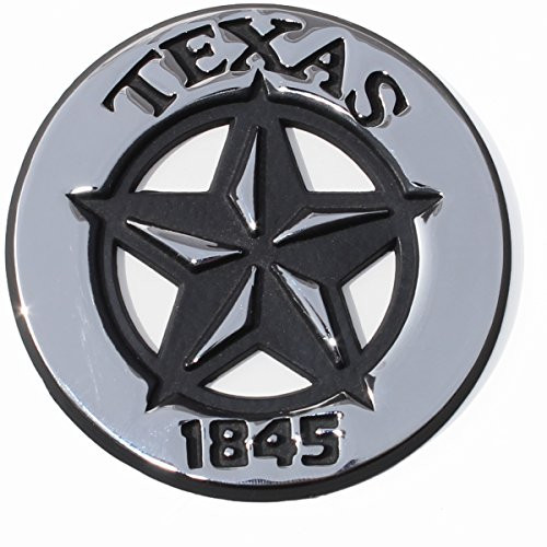 Premium Metal 1845 Texas Star Auto Emblem
