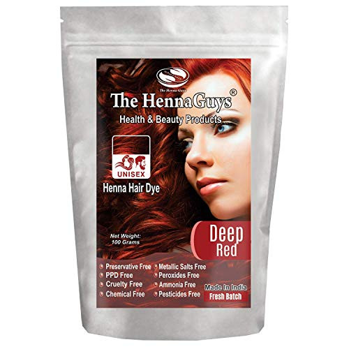 DEEP RED Henna Hair Color   1 Pack   Best Red Henna for Hair  Natural Hair Color   Chemical Free Henna Hair Dye   The Henna Guys