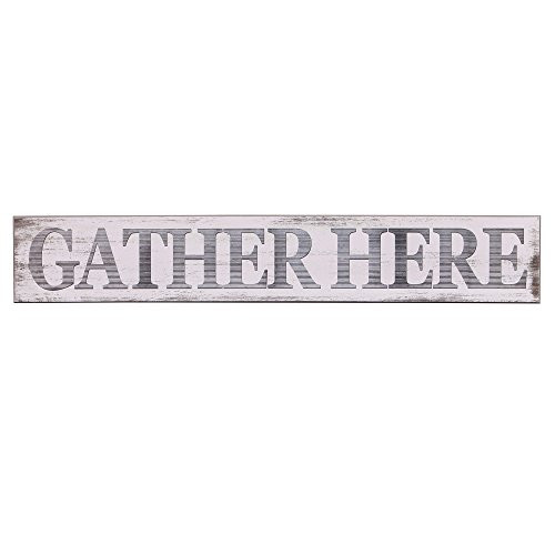 Patton Wall Decor Gather Here Rustic Wood Wall Art, 6" x 36"