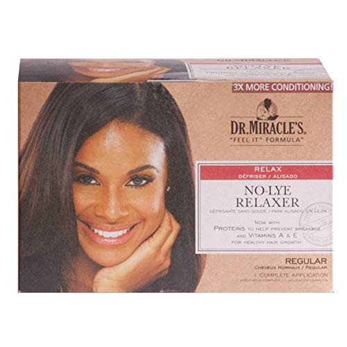 Dr  Miracle s No Lye Relaxer  With Proteins to Help Prevent Breakage   Vitamins A   E For Healthy Hair Growth  1 Complete Application