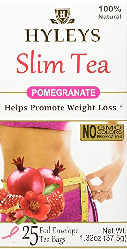 Hyleys 2 PACK 100 Natural Tea Bags   Detox  Slim  Sleep Tea Set   50 Foil Envelope Tea Bags  Pomegranate Slim Tea