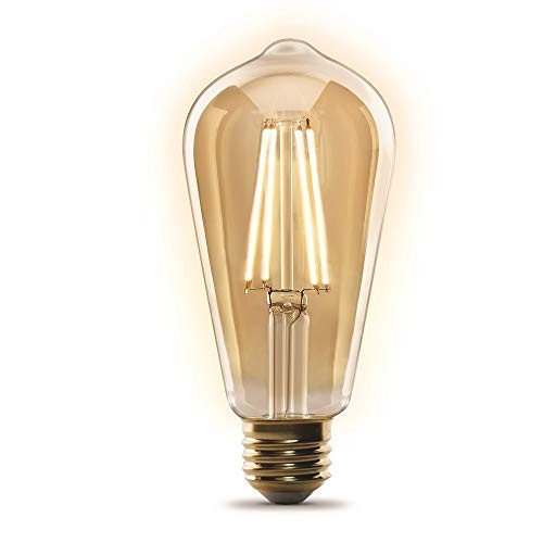 Feit Electric ST1960 FIL AG 60 Watt Equivalent WiFi Dimmable No Hub Required Alexa or Google Assistant ST19 Edison Vintage LED Smart Light Bulb 5 4 H x 2 5 D 2100K Amber Feit Electric ST1960 FIL AG 60 Watt Equivalent WiFi Dimmable No Hub Required Alexa or Google Assistant ST19 Edison Vintage LED Smart Light Bulb 5 4 H x 2 5 D 2100K Amber