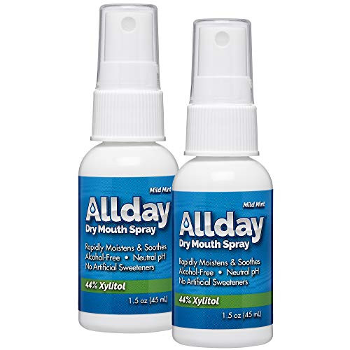 Allday 100 Xylitol Sweetened Dry Mouth Spray  1 5 oz Bottle  Pack of 2