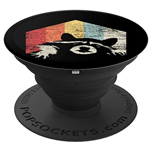 Retro Raccoon Racoon PopSockets Grip and Stand for Phones and Tablets
