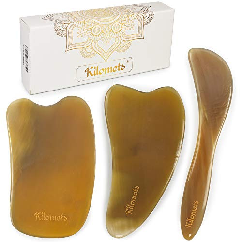 Gua Sha Scraping Massage Tool  Ultra Smooth Edge for Physical Therapy Tools   Reduce Muscle Pain  Massage Tendon  Myofascial Releaser and Breaking up Scar Tissue  Brown