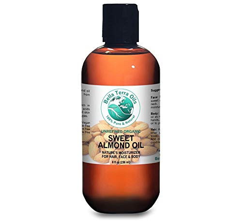 Sweet Almond Oil 8 oz 100 Pure Cold pressed Unrefined Organic   Bella Terra Oils