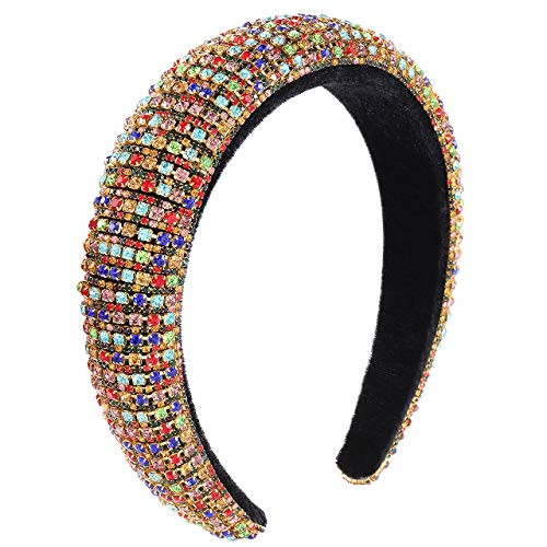 Rhinestone Padded Headbands Bejewelled Crystal Velvet Hairband Hair Hoop Baroque Statement Wide Headband Women Wedding Bridal Party Headwear Hair Accessory colorful rhinestone Rhinestone Padded Headbands Bejewelled Crystal Velvet Hairband Hair Hoop Baroque Statement Wide Headband Women Wedding Bridal Party Headwear Hair Accessory colorful rhinestone