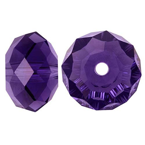 100pcs 6mm Adabele Austrian Rondelle Crystal Beads Purple Velvet Rondelle Spacer Compatible with 5040 Swarovski Crystals Preciosa SS1R 627