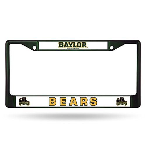 Rico Industries NCAA Baylor Bears Team Colored Chrome License Plate Frame  Dark Green