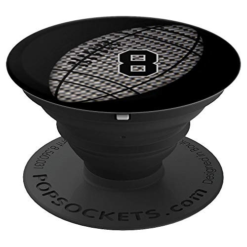 American Football number 8 black phone stand for men PopSockets Grip and Stand for Phones and Tablets