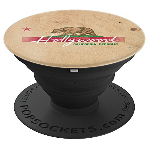 California PopSocket State Flag Hollywood Souvenir Paper PopSockets Grip and Stand for Phones and Tablets