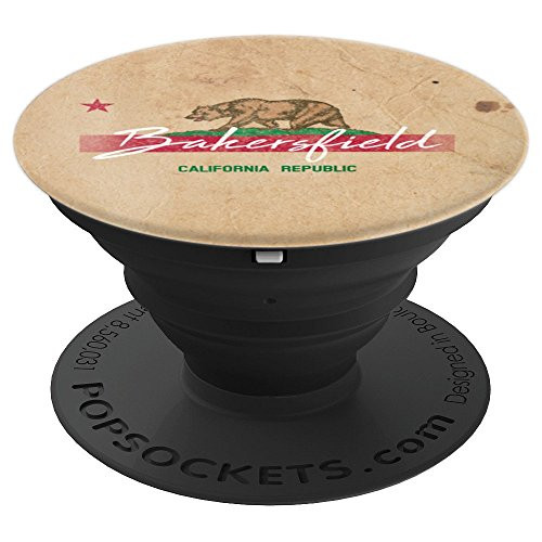 California PopSocket State Flag Bakersfield Souvenir Paper PopSockets Grip and Stand for Phones and Tablets