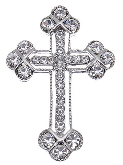 Alilang Silvery Tone Clear Crystal Colored Rhinestones Holy Cross Brooch Pin Alilang Silvery Tone Clear Crystal Colored Rhinestones Holy Cross Brooch Pin
