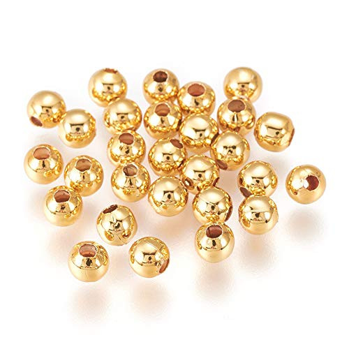 Craftdady 500pcs Tiny Round Ball Spacer Beads 3mm Long Lasting Golden Plated Rondelle Loose Beads for Jewelry Crafts Making Hole 1 2mm Craftdady 500pcs Tiny Round Ball Spacer Beads 3mm Long Lasting Golden Plated Rondelle Loose Beads for Jewelry Crafts Making Hole 1 2mm