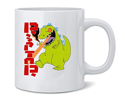 Poster Foundry Cartoon Kaiju Funny Retro 90s Ceramic Coffee Mug Tea Cup Fun Novelty Gift 12 oz