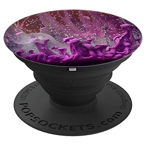 Abstract Painting paint swirls and bubbles purple PopSockets Grip and Stand for Phones and Tablets