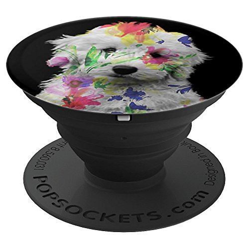 Artist Paint Goldendoodle Watercolor Splatter Floral PopSockets Grip and Stand for Phones and Tablets