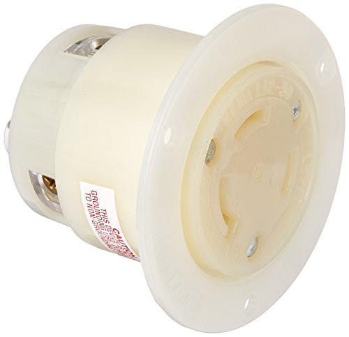 Leviton 2686 30 Amp, 480 Volt- 3PY, Flanged Outlet Locking Receptacle, Industrial Grade, Non-Grounding, White Leviton 2686 30 Amp, 480 Volt- 3PY, Flanged Outlet Locking Receptacle, Industrial Grade, Non-Grounding, White