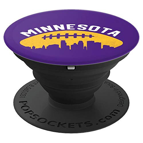 Vintage Minneapolis Minnesota Cityscape Football PopSockets Grip and Stand for Phones and Tablets
