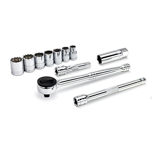 Powerbuilt 640138 3/8" Drive 12-Point SAE Socket Set, 12 Piece