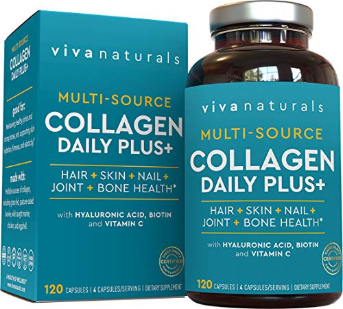 Multi Collagen Pills  Collagen Supplements with Type I  II   III Collagen Peptides for Healthy Hair  Skin and Nails  120 Collagen Capsules for Women