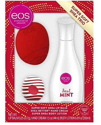EOS Super Shea Sweet Mint Gift Set Limited Edition  Lip Balm  Hand and Body Lotion