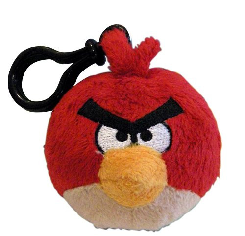 Angry Birds Plush Backpack Clip   Red Bird