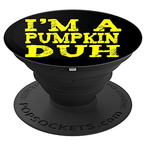EASY PUMPKIN HALLOWEEN COSTUME Gifts Retro Lazy Last Minute PopSockets Grip and Stand for Phones and Tablets