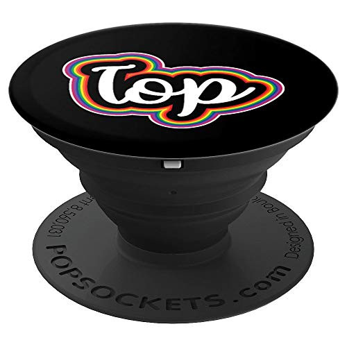 Gay Top Gay Pride Rainbow LGBTQ for Gay Tops PopSockets Grip and Stand for Phones and Tablets