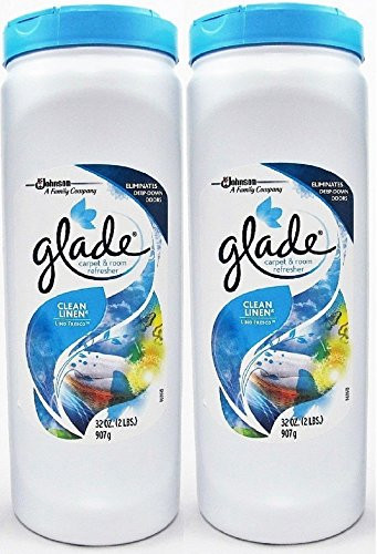 Glade Carpet   Room Deodorizer   Clean Linen  32 Ounce  Pack of 2