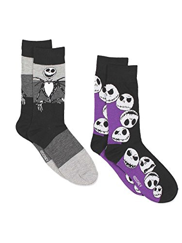 Disney The Nightmare Before Christmas Mens Multi pack Socks  10 13 Mens  Shoe  6 12 5   Jack 2 Pack