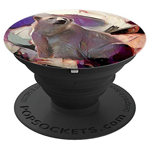 Grip Polar Bear On Pink Purple Artistic Paint Design PopSockets Grip and Stand for Phones and Tablets Grip Polar Bear On Pink Purple Artistic Paint Design PopSockets Grip and Stand for Phones and Tablets