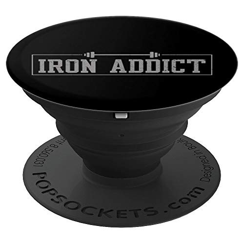 Iron Addict Gym Fitness Lifting Bodybuilder Workout PopSockets Grip and Stand for Phones and Tablets Iron Addict Gym Fitness Lifting Bodybuilder Workout PopSockets Grip and Stand for Phones and Tablets