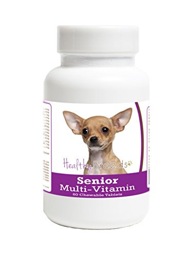 Healthy Breeds Senior Dog Vitamins and Minerals for Chihuahua   OVER 200 BREEDS   Veterinarian Formulated Daily Dietary Chewable Tablet   60 Chews