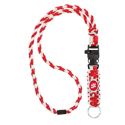 Swamp Fox Houston Cougars Paracord Lanyard with Team Charm  Neck Clasp  and Keychain Release
