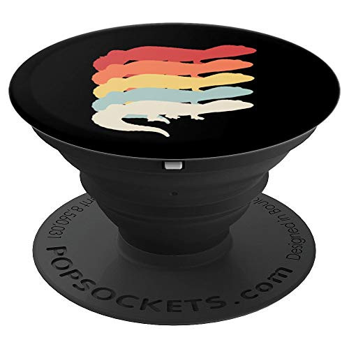 Leopard Gecko Graphic Retro Pet Lizard Lover Vintage Gift PopSockets Grip and Stand for Phones and Tablets