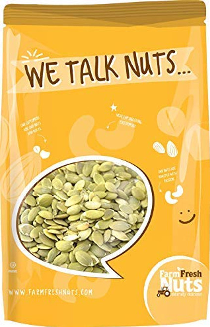 Farm Fresh Nuts Pepitas Pumpkin Seeds Roasted Unsalted 2 LB Farm Fresh Nuts Pepitas Pumpkin Seeds Roasted Unsalted 2 LB