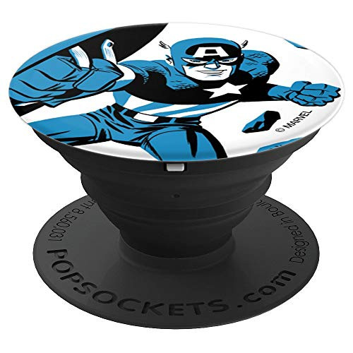 Marvel Captain America Retro Comic Art PopSockets Grip and Stand for Phones and Tablets