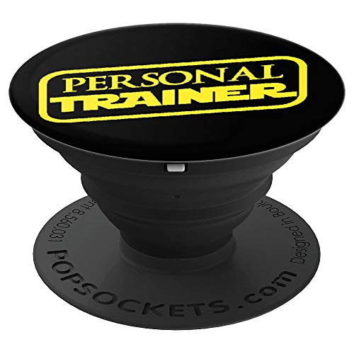 Personal Trainer Gym Funny Exercise Workout Black Grip PopSockets Grip and Stand for Phones and Tablets Personal Trainer Gym Funny Exercise Workout Black Grip PopSockets Grip and Stand for Phones and Tablets
