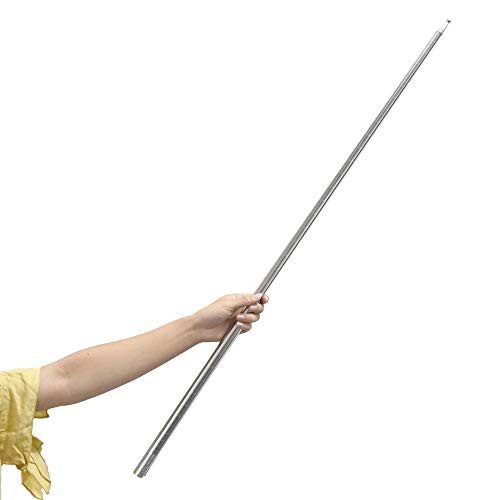 Doowops Metal Appearing Cane Magic Prop   Pocket Bo Staff Magic Wand for Professional Magicians Stage Close up Magic Tricks  59  150cm  Silver